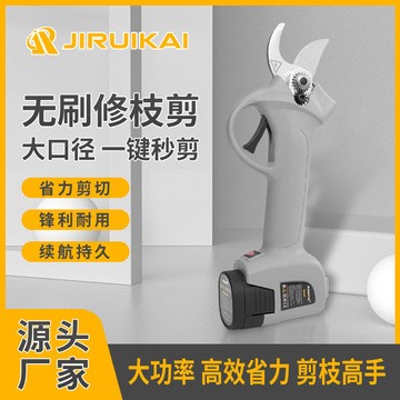 3.2公分無(wú)繩電剪電動(dòng)修枝剪電動(dòng)果樹(shù)樹(shù)枝剪鋰電池園林剪刀跨境