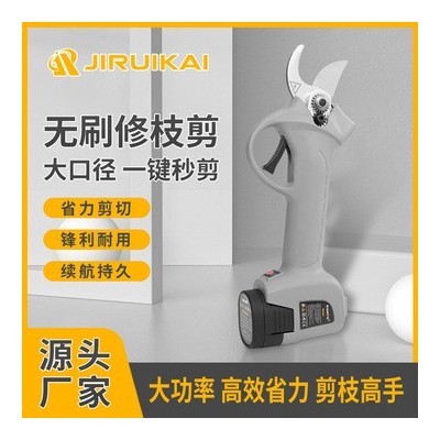 3.2公分無繩電剪電動(dòng)修枝剪電動(dòng)果樹樹枝剪鋰電池園林剪刀跨境