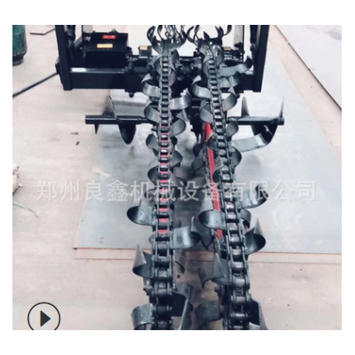 新型鏈條開溝機 農村水網(wǎng)建設開溝機 拖拉機帶動鏈條開溝機