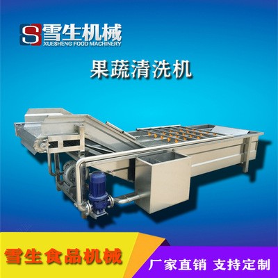 大型清洗蔬菜氣泡清洗機 定制型號不銹鋼連續(xù)果蔬氣泡清洗機 熱銷
