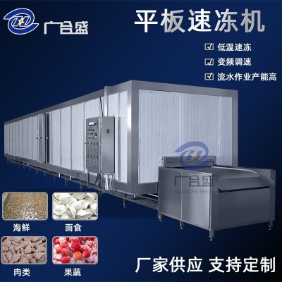 隧道式速凍流水線設(shè)備海鮮面食肉類速凍機餃子食品冷凍速凍設(shè)備