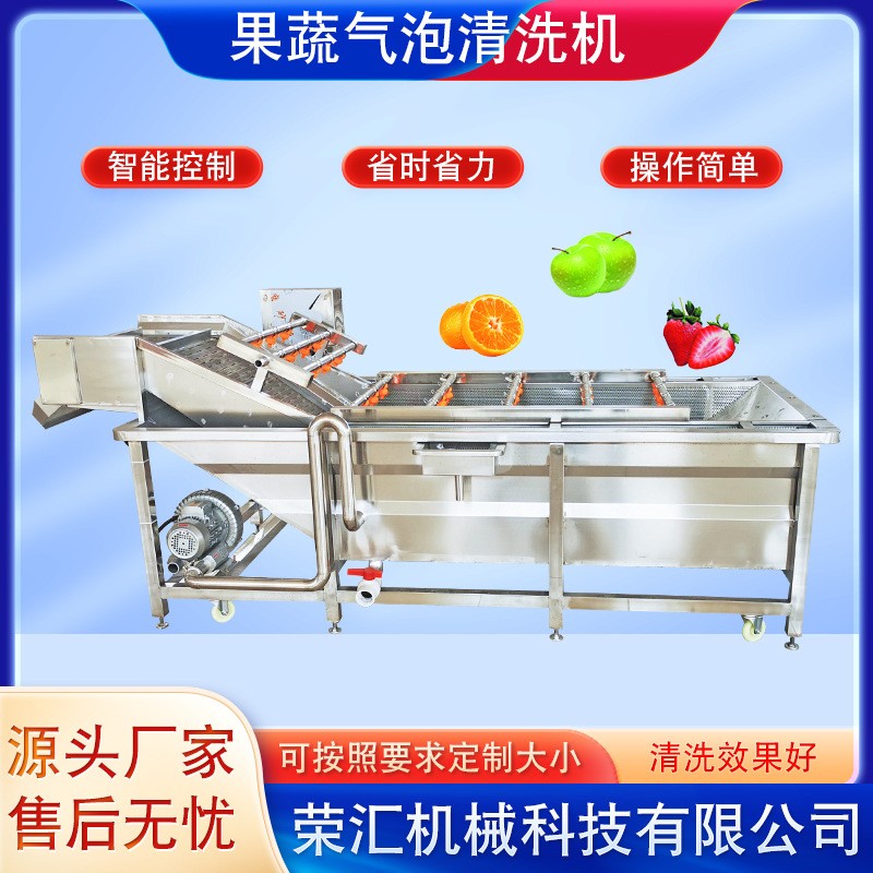 全自動(dòng)噴淋式氣泡清洗機(jī) 小龍蝦菠菜清洗機(jī) 多功能果蔬清洗機(jī)