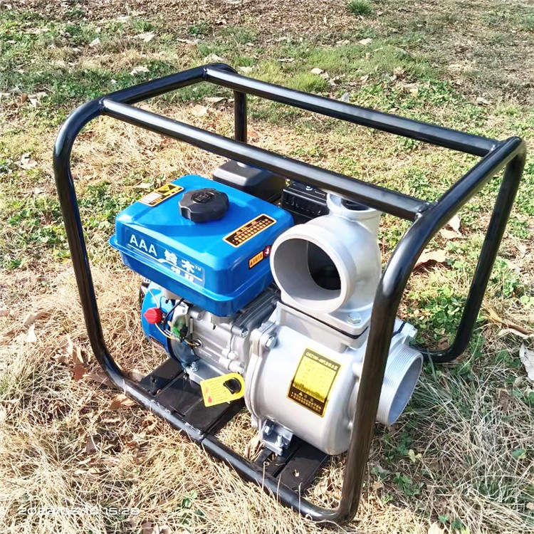 汽油手推式6寸自吸泵 輕便型澆灌排水離心泵 風(fēng)冷柴油抽水泵