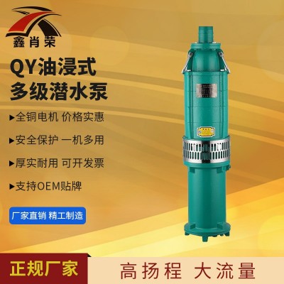 QY多級潛水電泵 油浸潛水泵高揚(yáng)程農(nóng)用泵 清水泵三相油浸泵