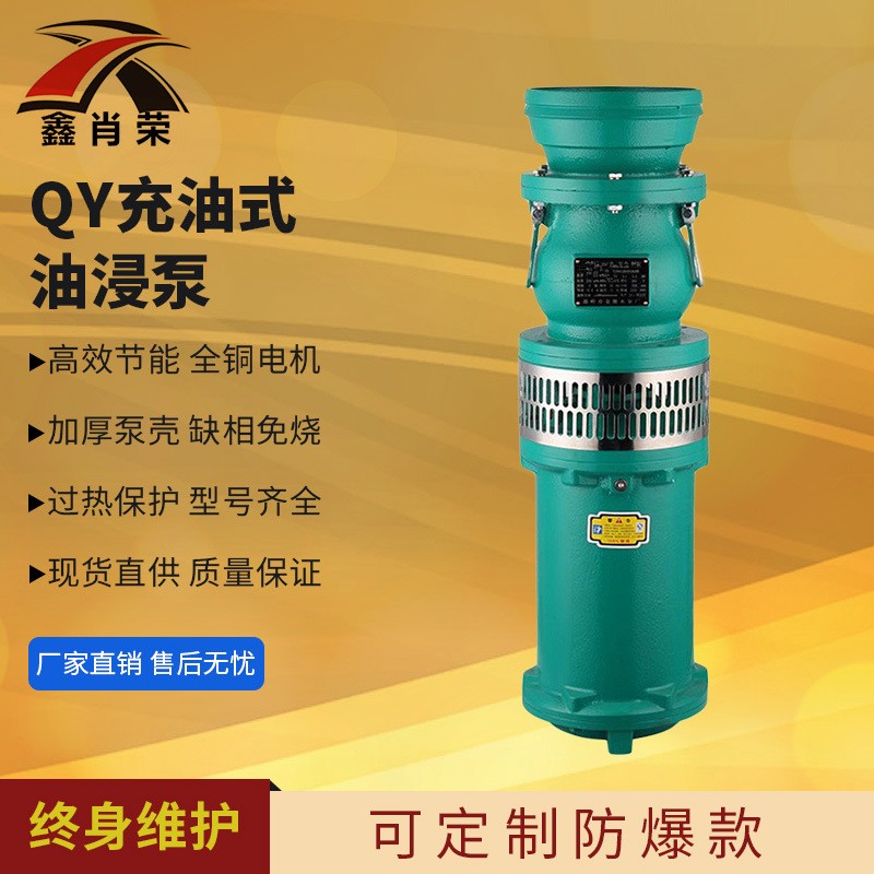 QY油浸泵 大流量清水泵 充油式潛水泵 多級(jí)泵大功率 農(nóng)田灌溉泵