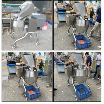 大型切波浪土豆片機(jī)器 大型切芥菜絲機(jī) 預(yù)制菜用生產(chǎn)線切絲機(jī)
