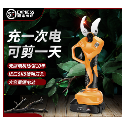 跨境專供電動(dòng)剪刀果樹(shù)充電式修枝剪剪樹(shù)枝神器園林粗枝鋰電 電剪子