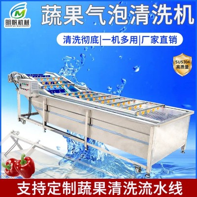 全自動(dòng)不銹鋼洗菜機(jī) 醬菜酸菜除鹽清洗機(jī) 多功能氣泡清洗機(jī)