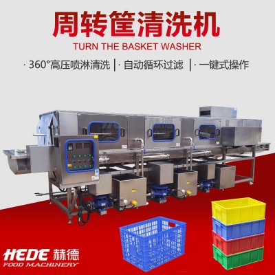 全自動高溫高壓洗筐機 屠宰場周轉(zhuǎn)筐清洗機 蔬菜筐高壓清洗機