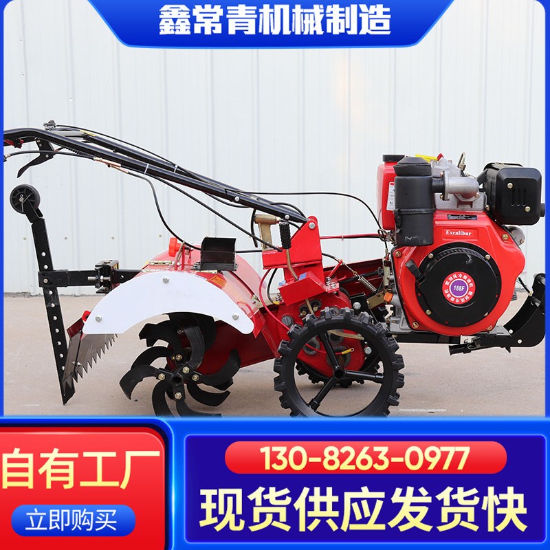 農(nóng)用四驅(qū)微耕機(jī) 柴油15馬力開溝機(jī)小型家用開溝翻地微耕機(jī)