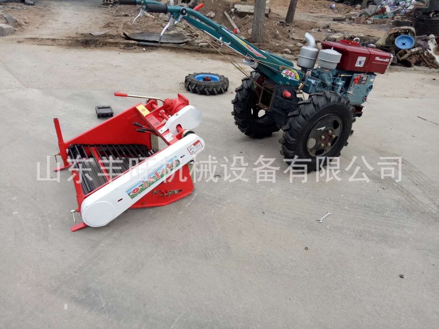 12馬力手扶土豆收獲機(jī) 多功能紅薯收獲機(jī) 手扶拖拉機(jī)馬鈴薯挖貨機(jī)