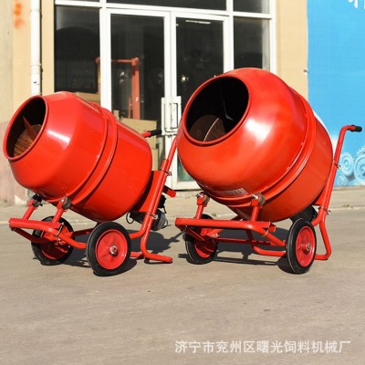 簡易滾筒式飼料攪拌機(jī)工程建筑混泥土膩?zhàn)铀芰匣炝蠙C(jī)可移動噪音小