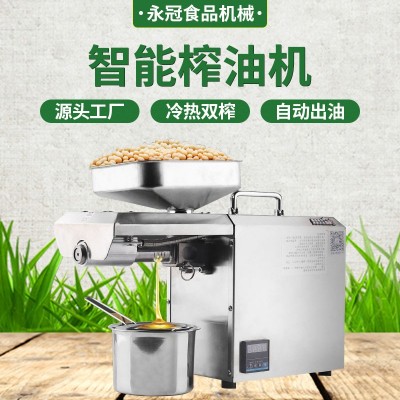 YG10小型花生芝麻榨油機(jī)油坊榨油機(jī)商用大型全自動螺旋榨油機(jī)