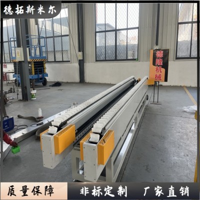 德隆4049-V型槽雙排鏈條同步輸送線 自動調(diào)節(jié)寬窄尼龍輪輸送機