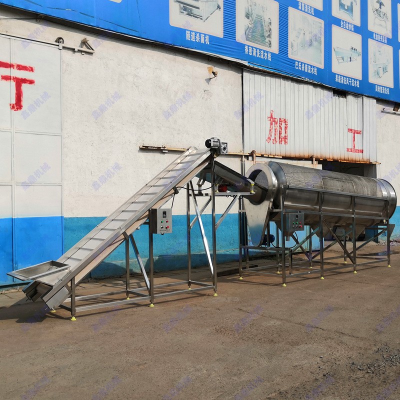 毛豆去雜清洗機 連續(xù)高壓滾筒清洗機 毛豆風選清洗成套設備廠家
