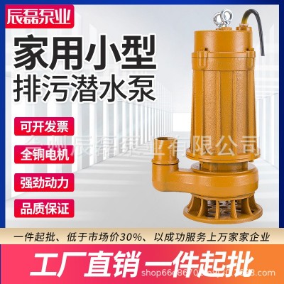 污水泵家用小型220v抽水機化糞池排污淤泥三相抽糞魚塘吸糞潛水泵