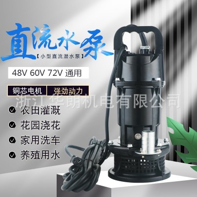 直流無刷太陽能潛水泵電瓶車水泵農(nóng)田澆灌園林養(yǎng)殖澆菜澆花抽水泵