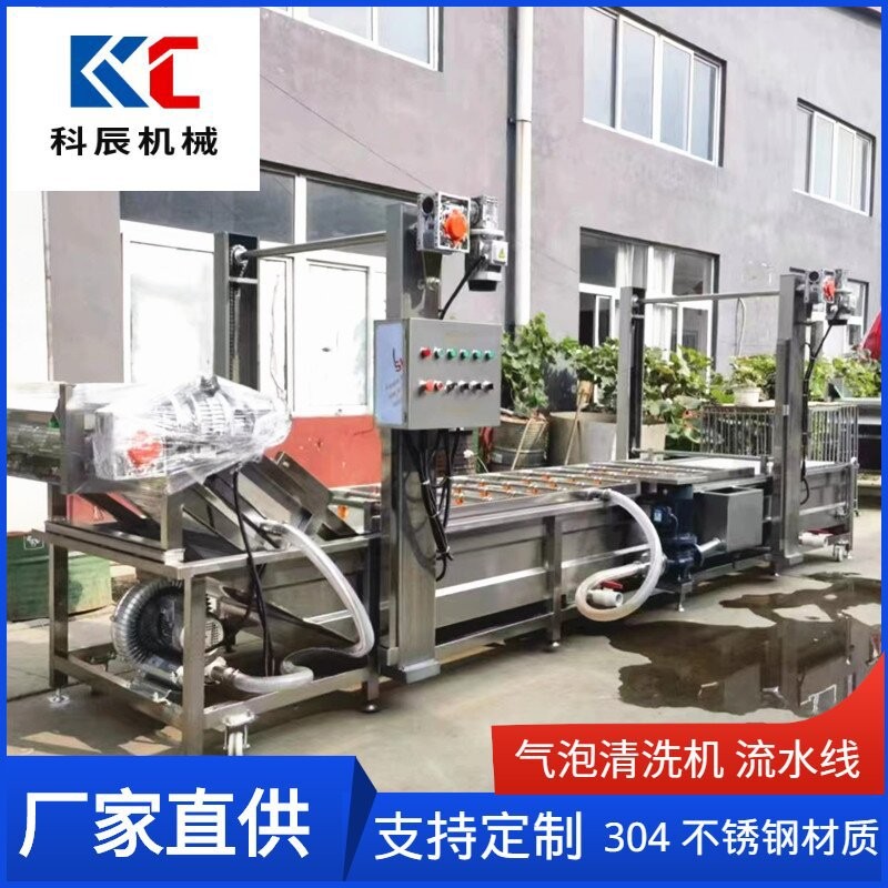 果蔬氣泡清洗機(jī)流水線(xiàn) 西紅柿辣椒氣泡清洗機(jī) 玉米清洗風(fēng)干生產(chǎn)線(xiàn)