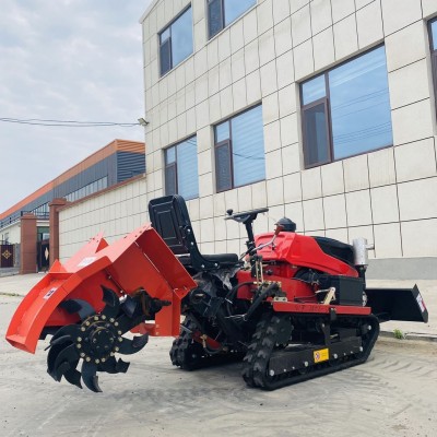 山地履帶旋耕機(jī)35馬力乘坐式多功能田園管理開(kāi)溝機(jī)履帶微耕機(jī)