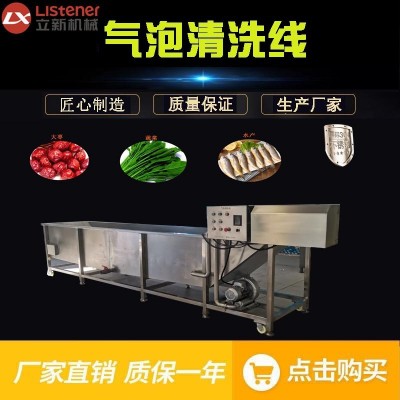 全自動(dòng)氣泡清洗機(jī) 多功能水果蔬菜清洗配套輸送線(xiàn)氣泡清洗解凍機(jī)
