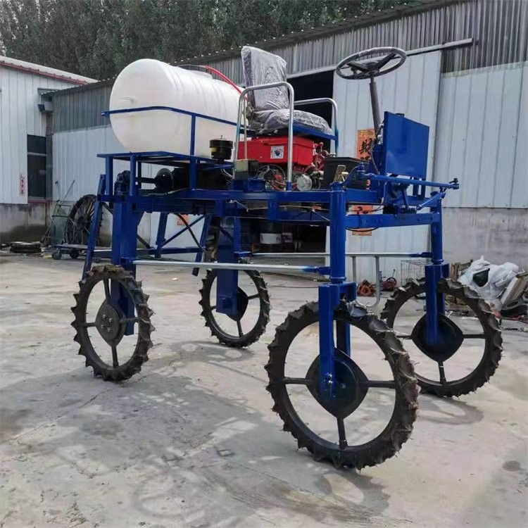 液壓升降麥田除草滅蟲噴霧機農(nóng)作物高桿噴藥車 柴油風(fēng)冷四輪打藥機