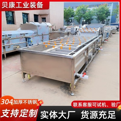 豆芽清洗機 多功能全自動葡萄清洗設(shè)備 不銹鋼氣泡清洗流水線
