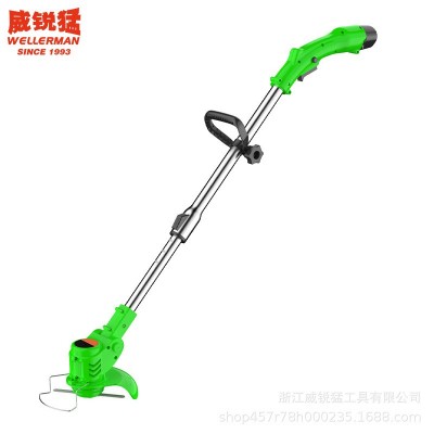 威銳猛廠家直銷除草機(jī)神器家用全銅無刷電機(jī)1300mAh鋰電割草機(jī)
