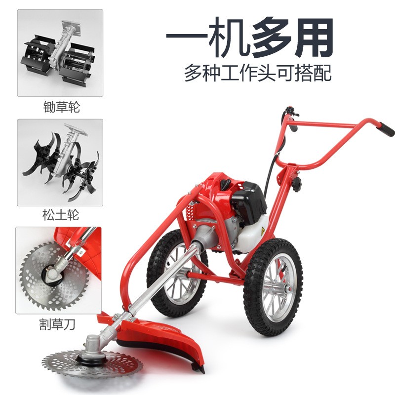 廠家直銷手推式汽油割草機多功能小型鋤草除草機手扶式松土機家用