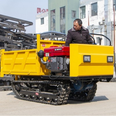 廠家現(xiàn)貨3噸履帶運輸車 全地形爬山虎手扶拖拉機 自卸爬坡履帶車