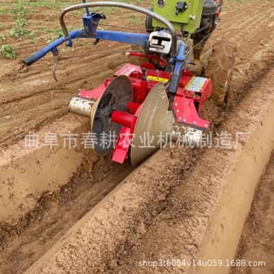新型草莓起壟機 種植草莓開溝機可調(diào)一次成型開溝起壟機廠家