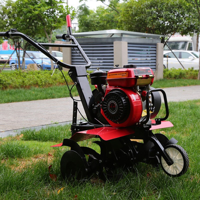 藤原耕地機四沖程汽油松土機翻地機大功率大棚鋤草機翻土機微耕機