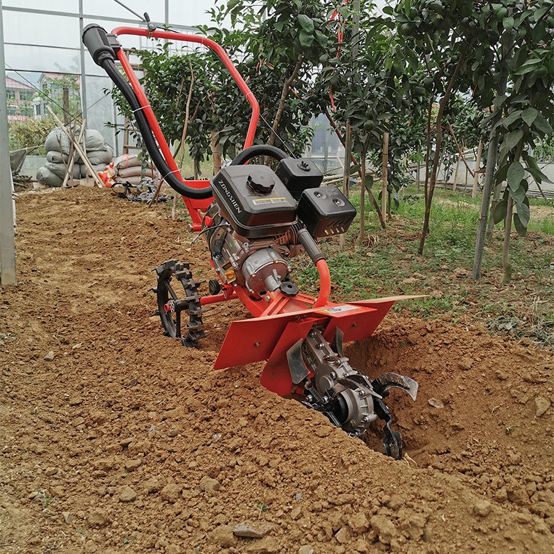小型手扶汽油開(kāi)溝機(jī)果園菜地家用培土開(kāi)深槽旋耕機(jī)農(nóng)用除草微耕機(jī)
