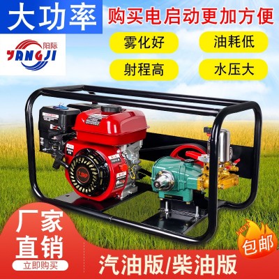 汽油柴油直連打藥機擔架高壓農(nóng)藥噴藥機農(nóng)用園林果樹電啟動噴霧器